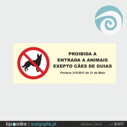  PROIBIDO A ANIMAIS (2 dísticos) - ref: SI-016